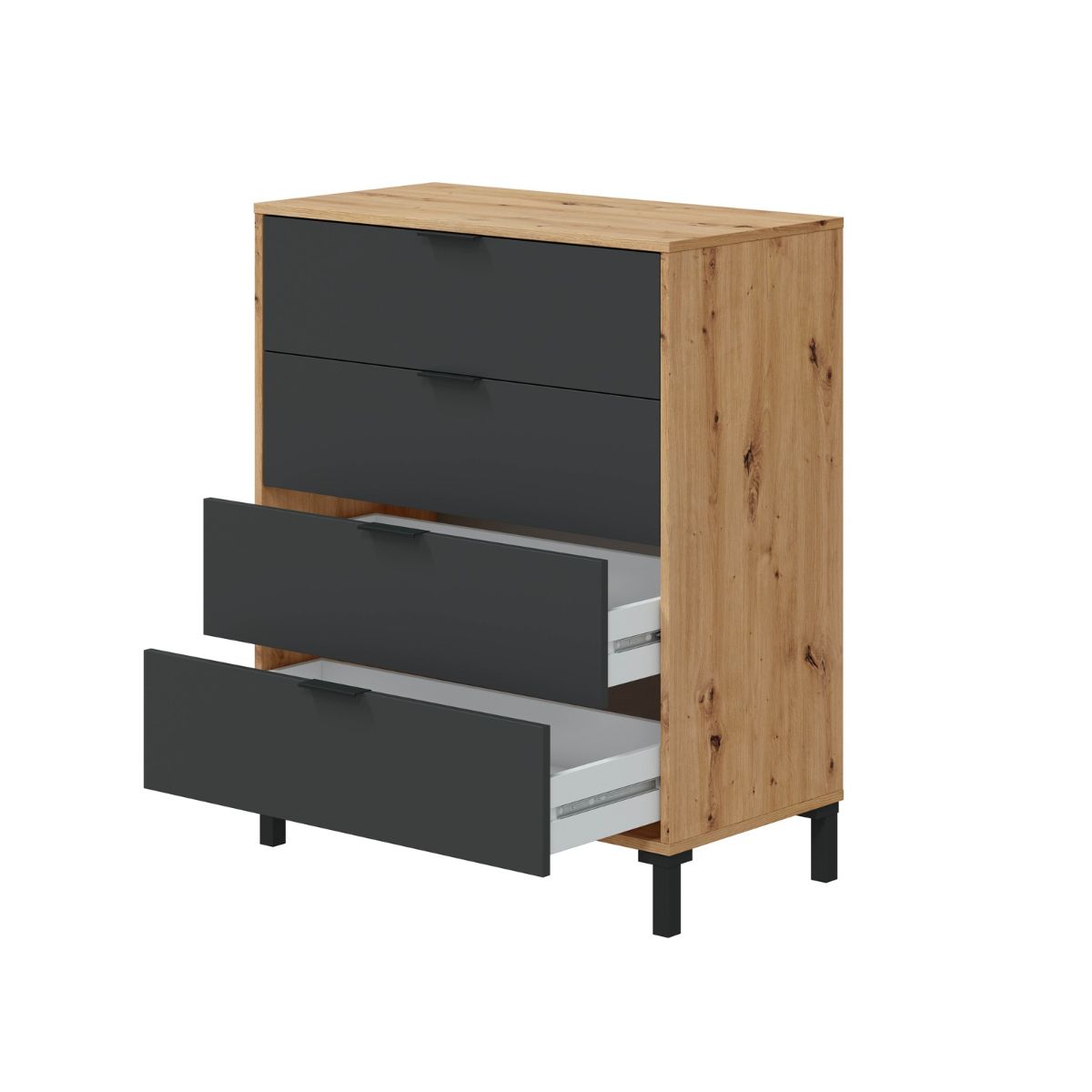 Comoda-Enzo-4-cajones-roble-grafito-94x775x40-cm-cajones