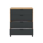 Comoda-Enzo-4-cajones-roble-grafito-94x775x40-cm-frontal