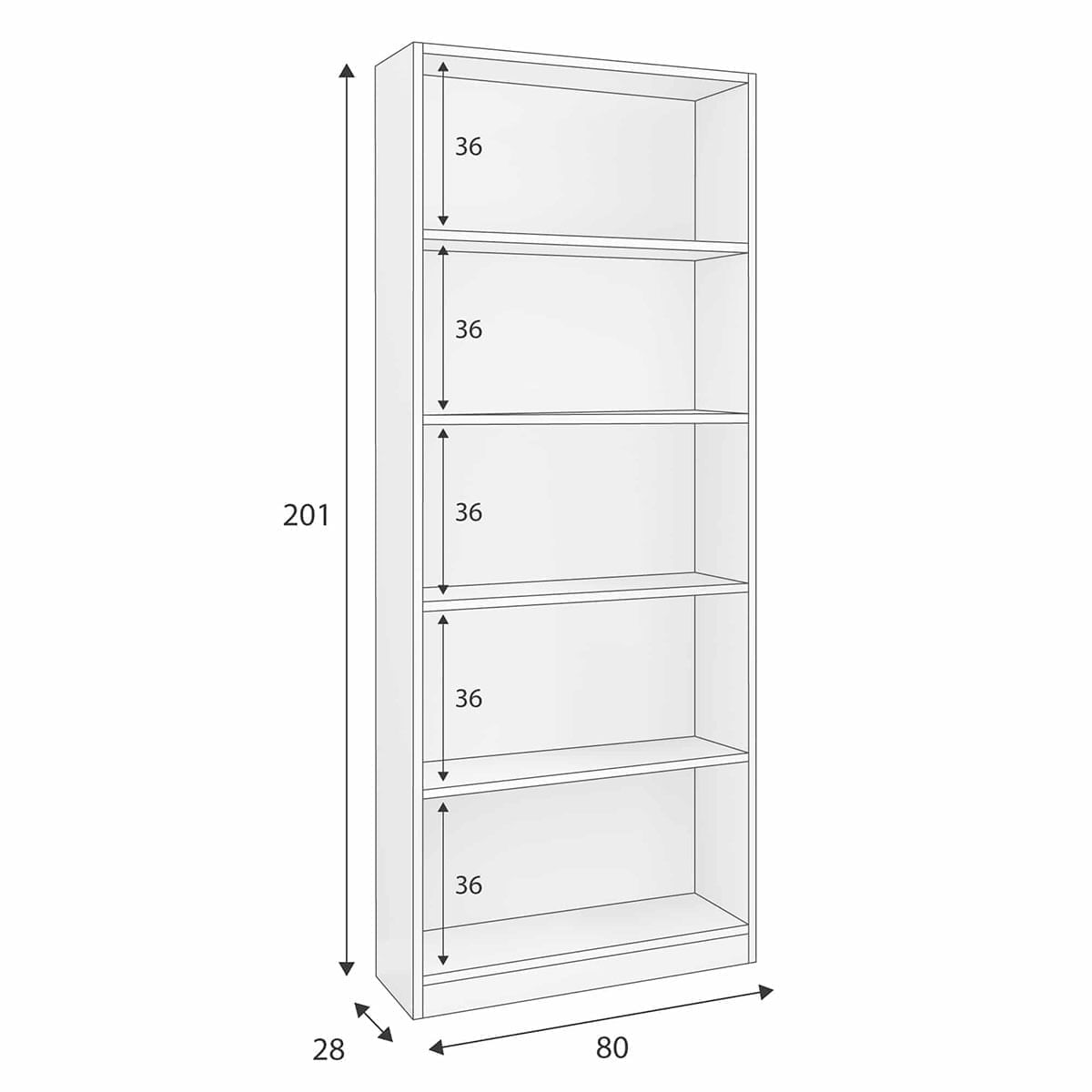 Estanteria-Theon-5-estantes-blanco-200x80x28-cm