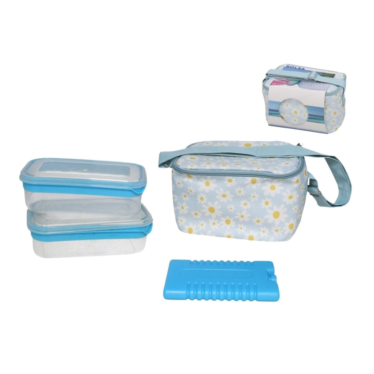 Bolsa-termica-Margaritas-con-2-tuppers-multicolor-13x17x23-cm