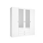 Armario-Roma-4-puertas-abatibles-con-2-cajones-blanco-mate-2155x198x526-cm-lateral