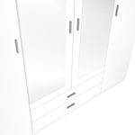 Armario-Roma-4-puertas-abatibles-con-2-cajones-blanco-mate-2155x198x526-cm-detalle