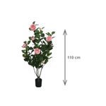 Planta-artificial-Camelia-con-macetero-verde-rosa-110-cm