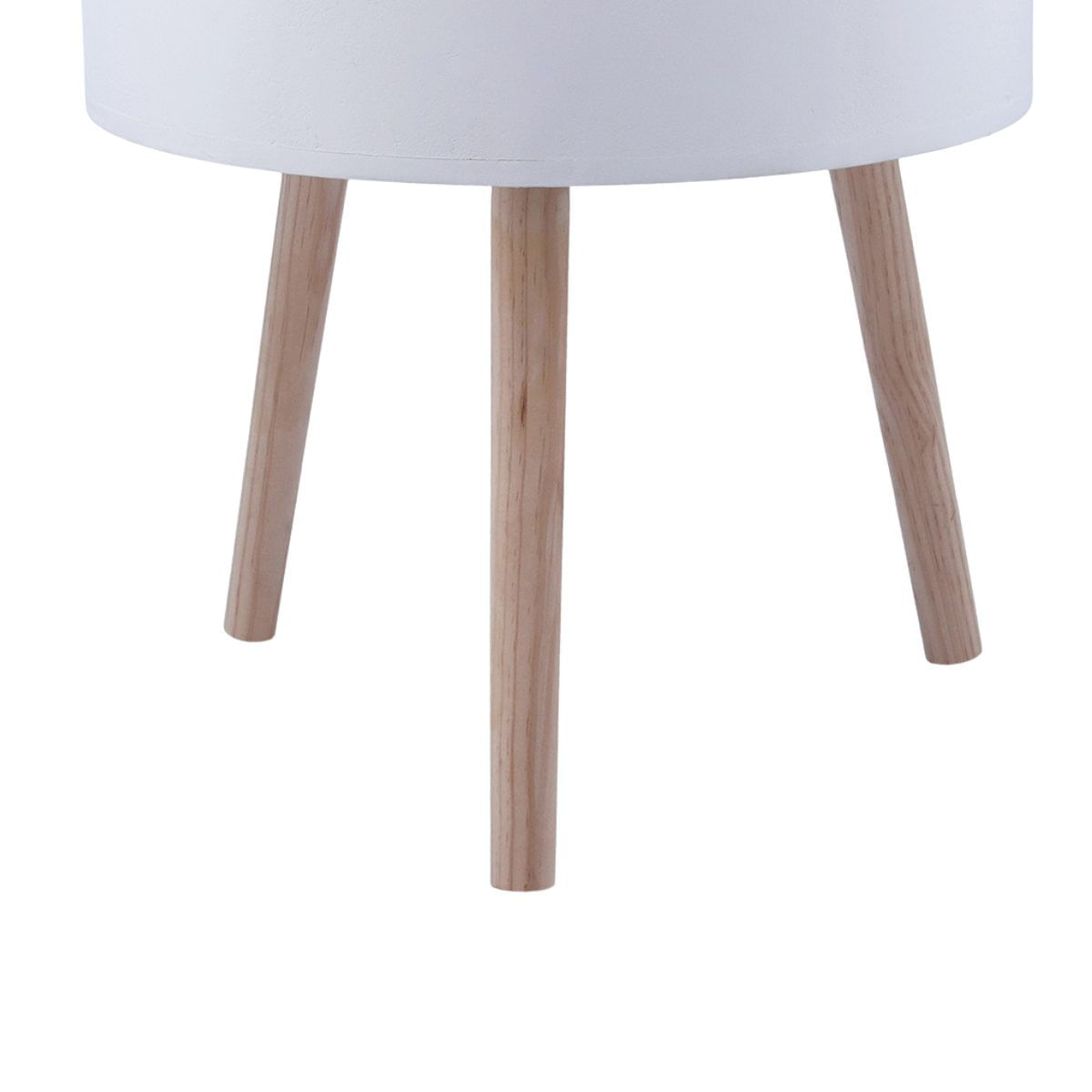 Mesa-auxiliar-MOA-Vinthera-con-cajon-blanco-Ø38x43-cm-patas