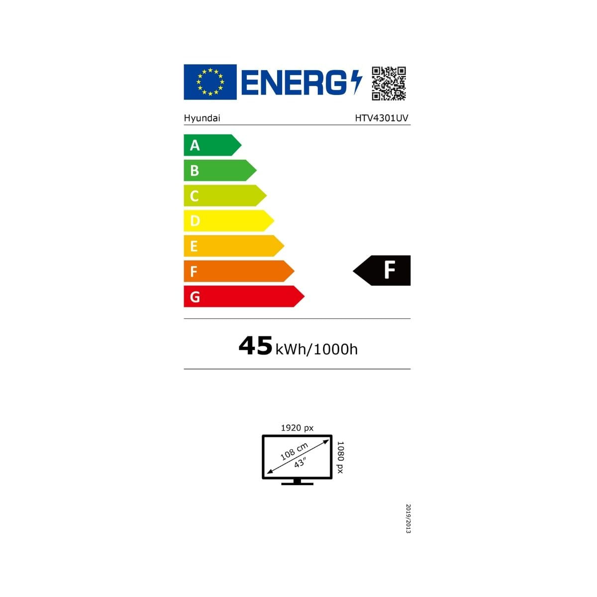 Televisor-Smart-TV-Hyundai-HTV4301UV-etiqueta-energetica