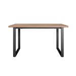 Mesa-de-comedor-Cinnamon-diseño-fijo-natural-negro-76x140x90-cm-frontal