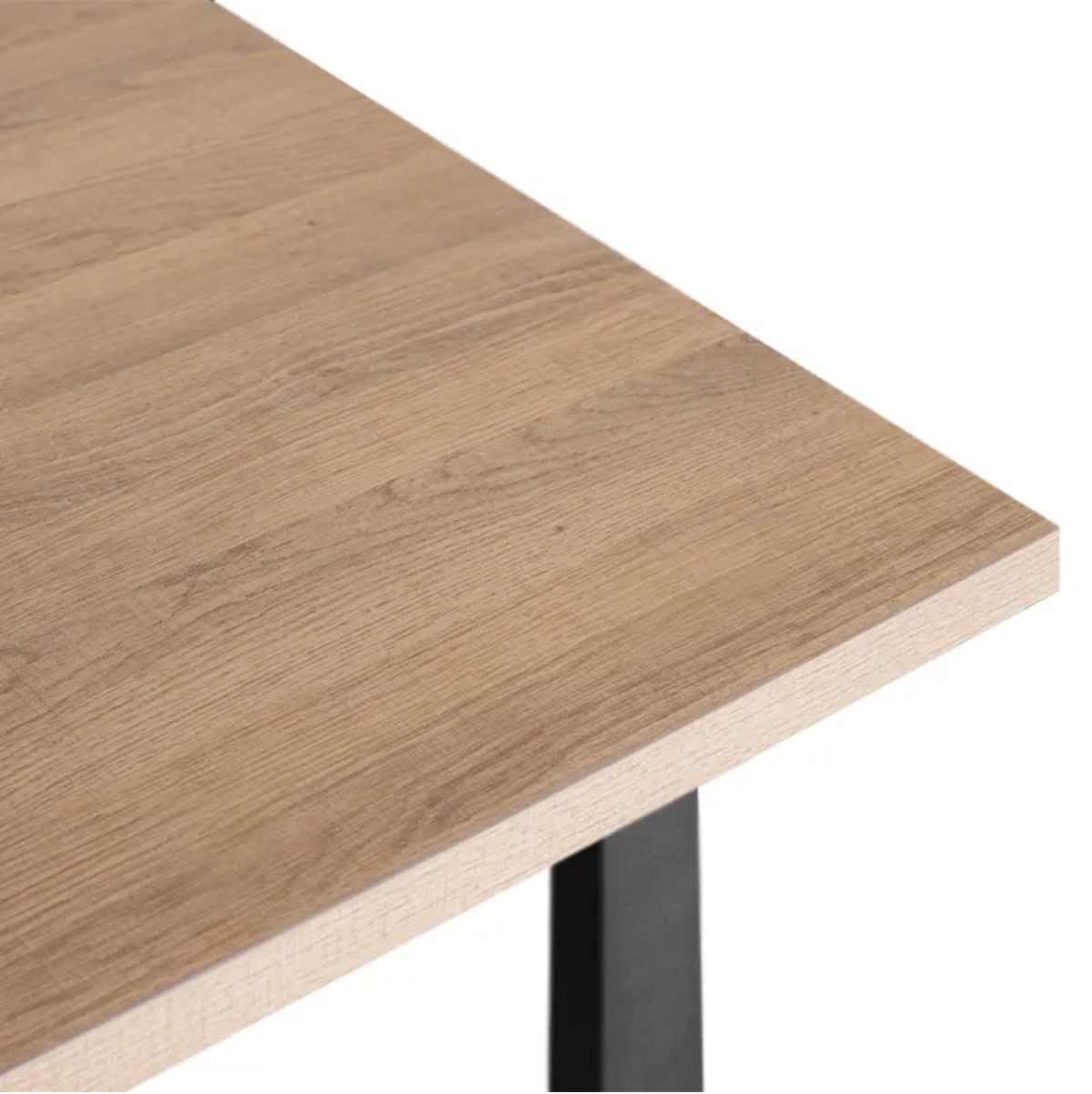 Mesa-de-comedor-Cinnamon-diseño-fijo-natural-negro-76x140x90-cm-detalle