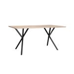 Mesa-de-comedor-Latigo-diseño-fijo-natural-negro-76x160x90-cm-frontal