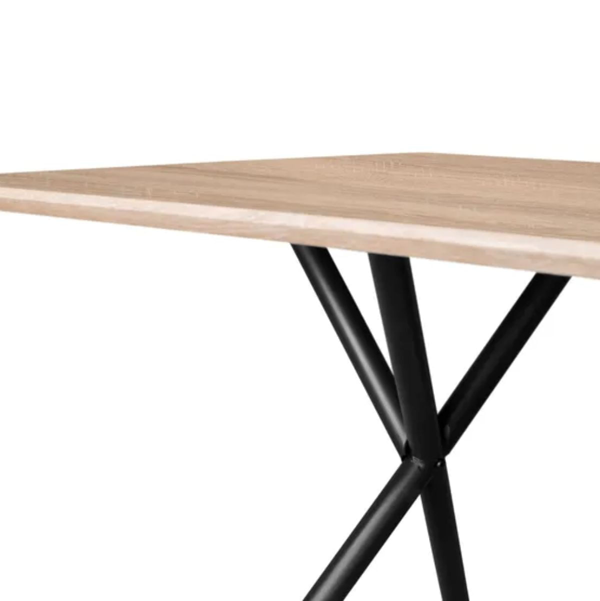 Mesa-de-comedor-Latigo-diseño-fijo-natural-negro-76x160x90-cm-detalle