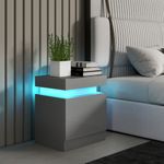 Mesita-de-noche-Soty-Homcom-2-cajones---Luz-LED-gris-52x45x35-cm--
