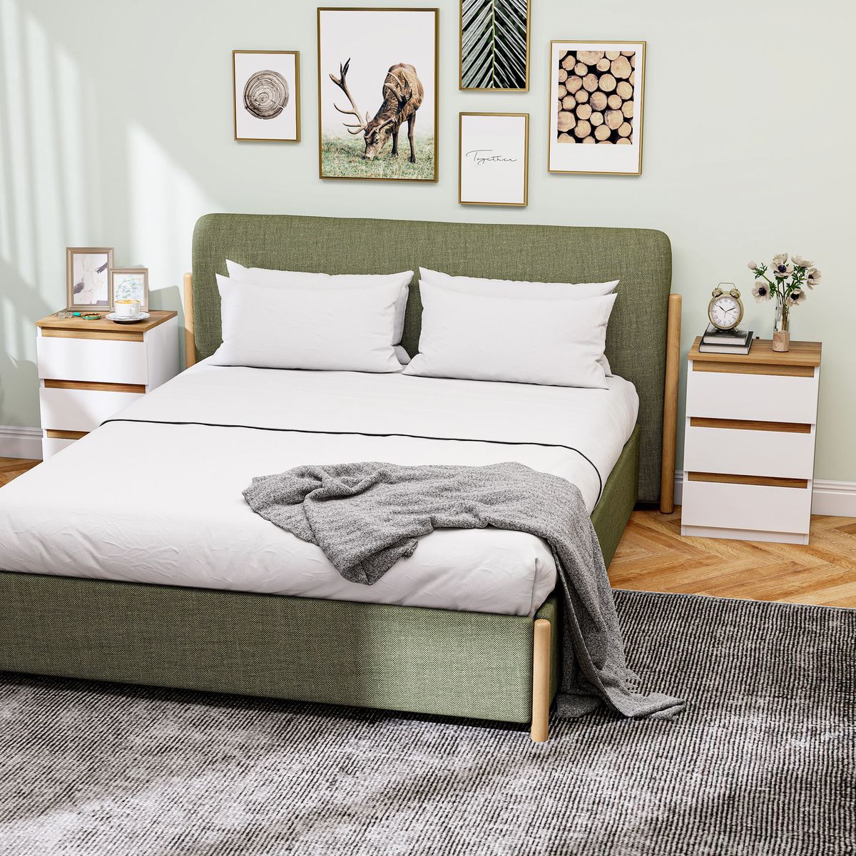 Pack-de-2-mesitas-de-noche-Duo-Homcom-3-cajones-blanco-595x40x30-cm-