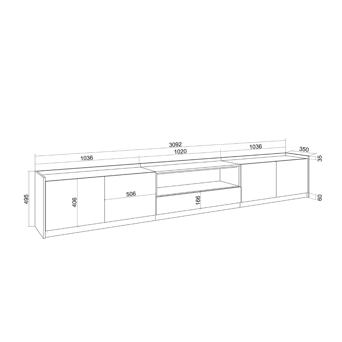 Mueble-de-TV-Kroma-Basik-Line-5-puertas-con-estante-centro-495x3092x35-cm