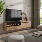 Mueble-TV-Kroma-3-puertas-con-chimenea-flotante-izquierda-45x203x346-cm-