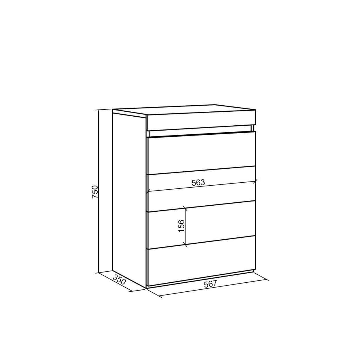 Comoda-Kroma-con-cuatro-cajones-blanco-75x567x35-cm