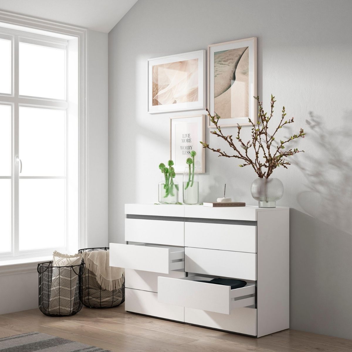 Comoda-Kroma-con-8-cajones-blanco-75x1134x35-cm