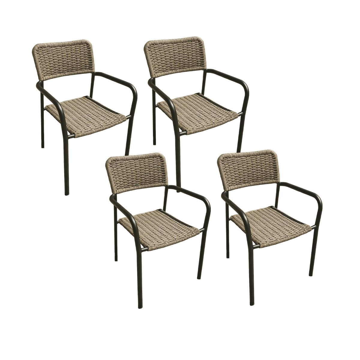 Pack-de-4-sillas-de-exterior-Sava-apilables-negro