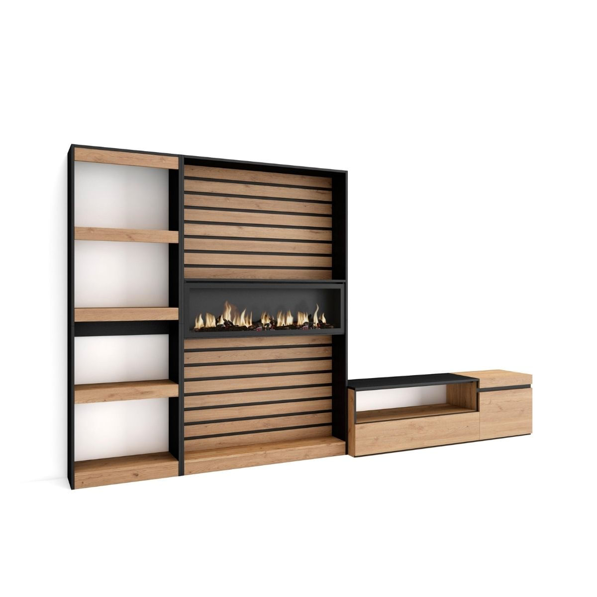 Composicion-de-salon-Kroma-3-piezas-natural-negro-1859x3229x346-cm