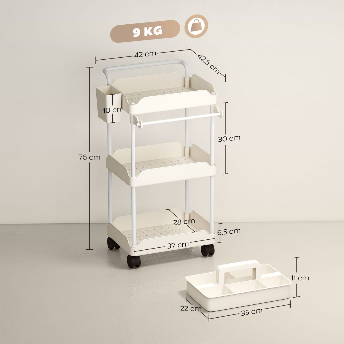 Carrito-auxiliar-Ritual-Homcom-con-cestas-extraibles-y-4-ruedas-blanco-76x42x425-cm