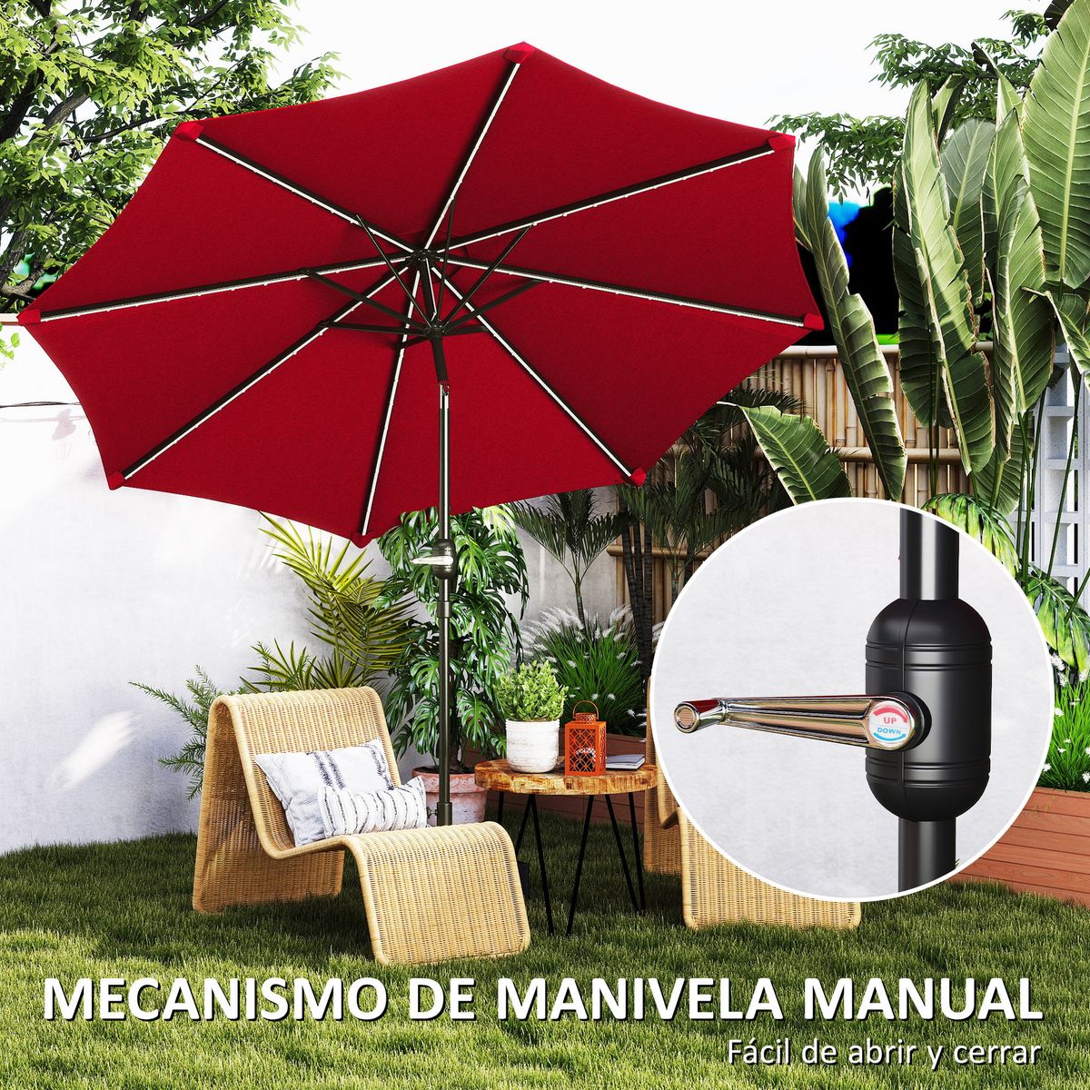Sombrilla-de-terraza-Rosa-Outsunny-con-manivela-y-angulo-ajustable-rojo-Ø292x252-cm