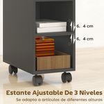 Cajonera-Bona-Homcom-2-estantes---compartimento-oculto-negro-70x25x45-cm