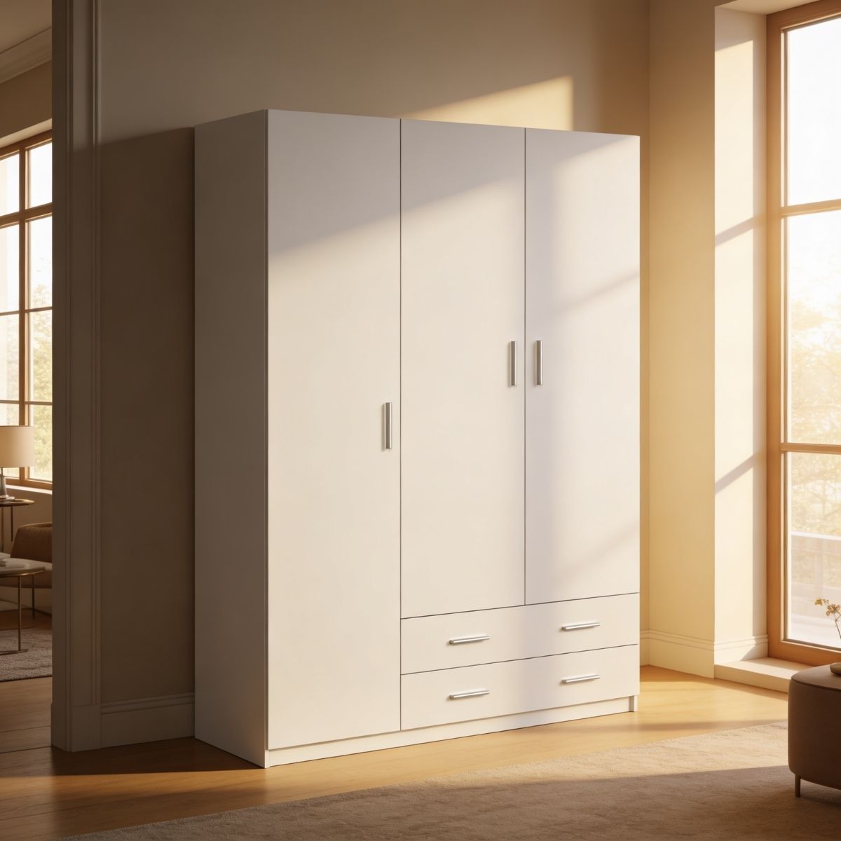 Armario-mupo-3-puertas-batientes-y-2-cajones-blanco-200x180x51-cm