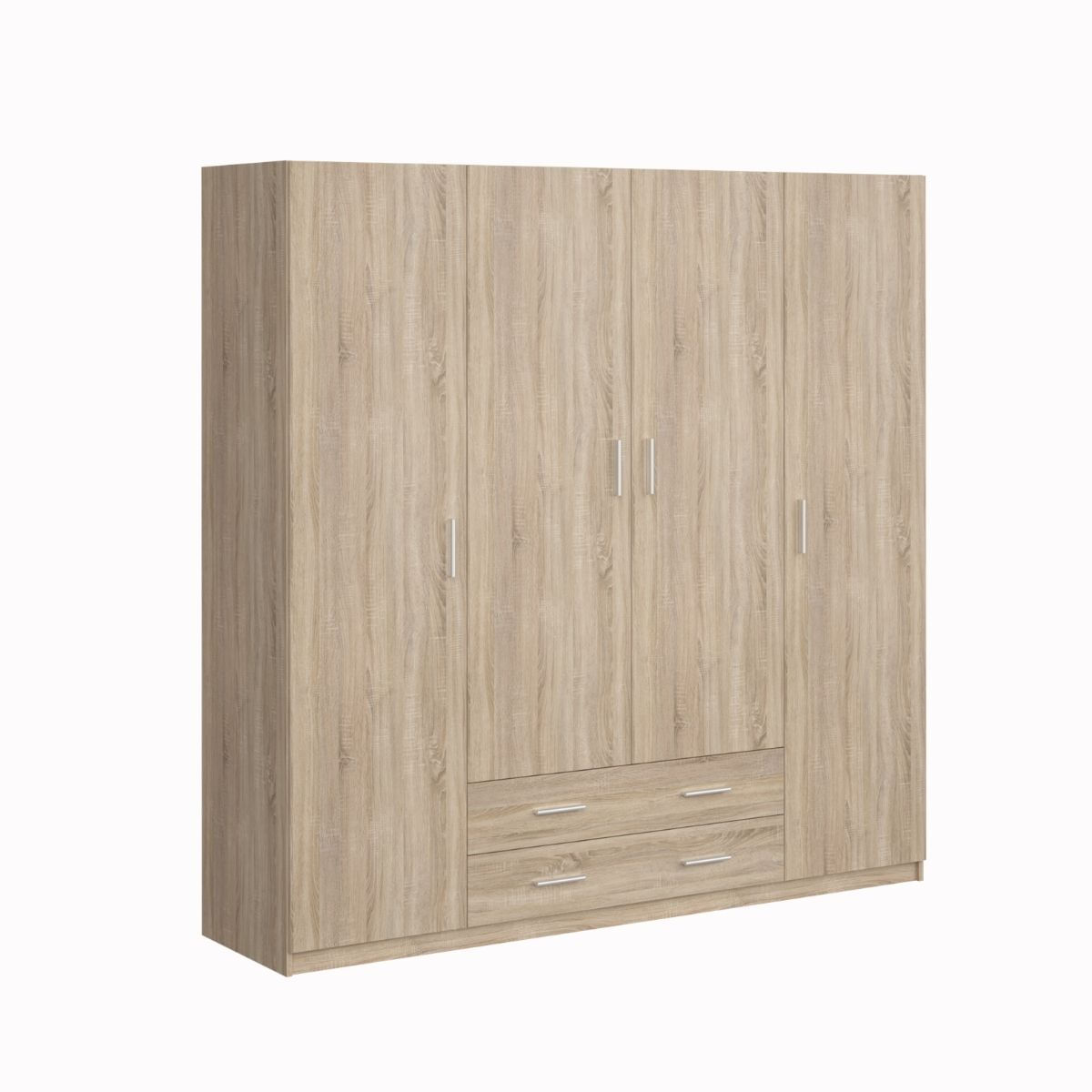 Armario-Nuvem-4-puertas-batientes-y-2-cajones-natural-200x200x51-cm