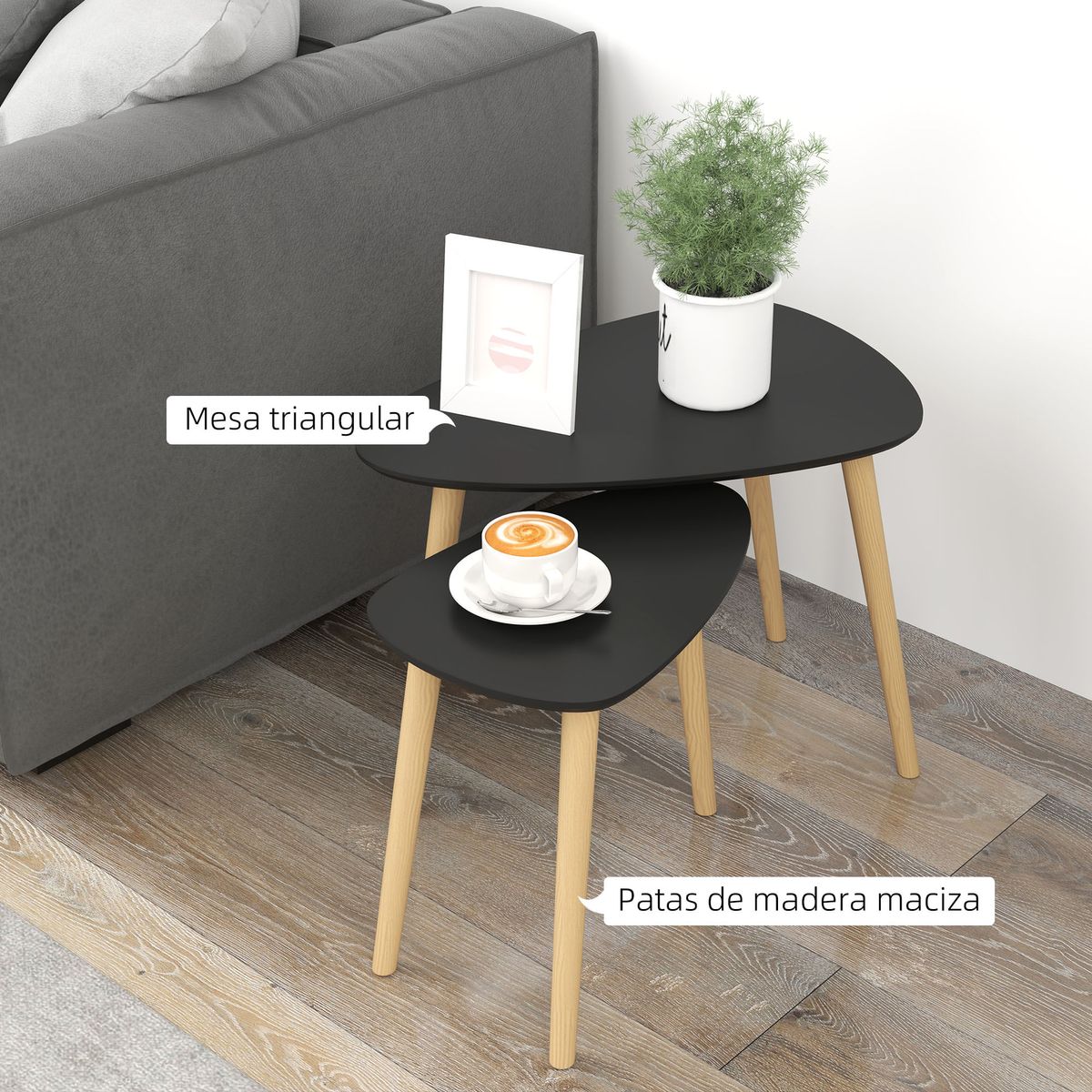Set-de-2-mesas-nido-Sol-Homcom-negro-natural-