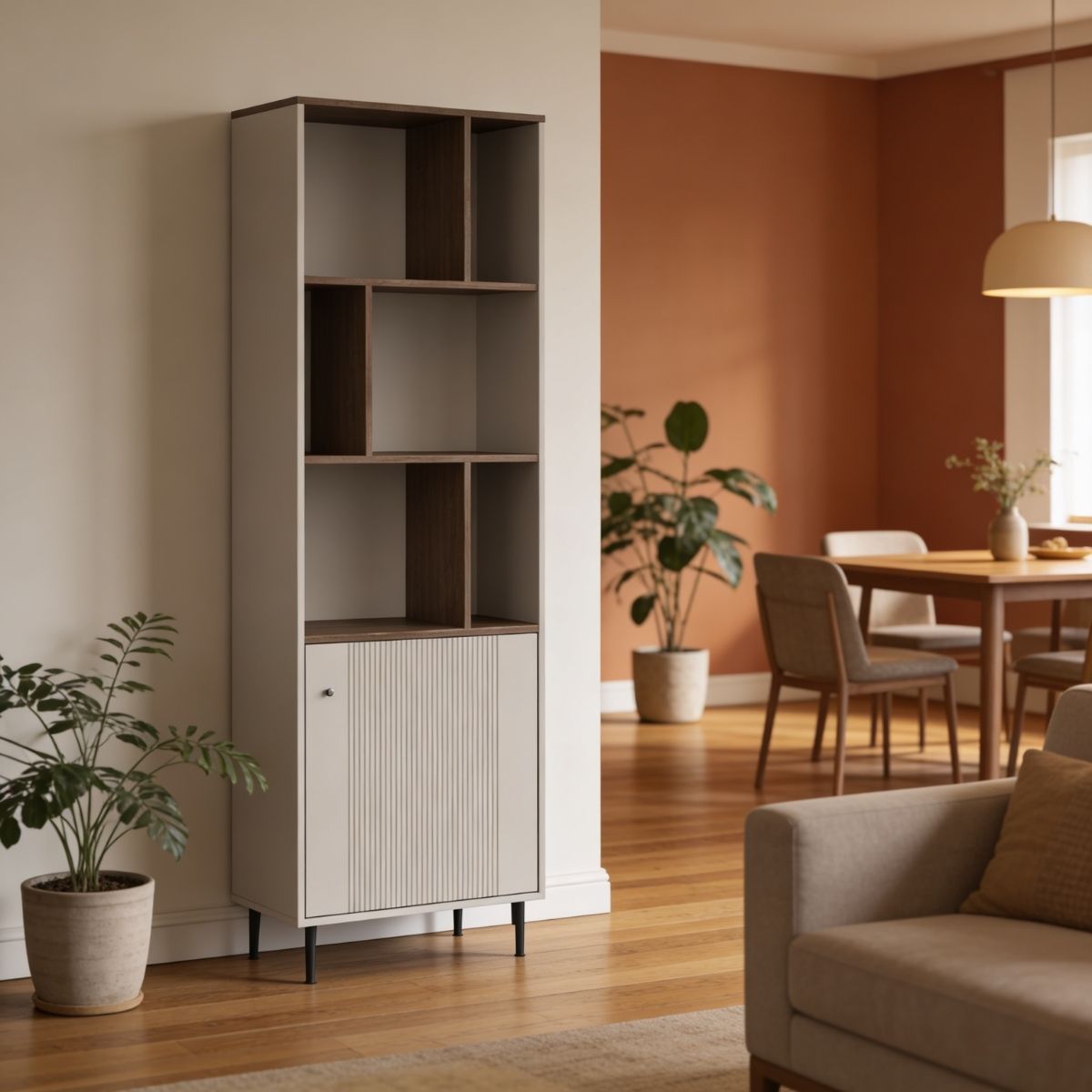 Estanteria-Virelli-6-compartimentos-con-puerta-natural-1946x634x40-cm