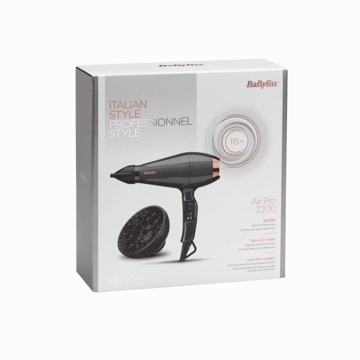 Secador-de-pelo-Babyliss-Air-Pro-2200W-2-velocidades-2-temperaturas-negro