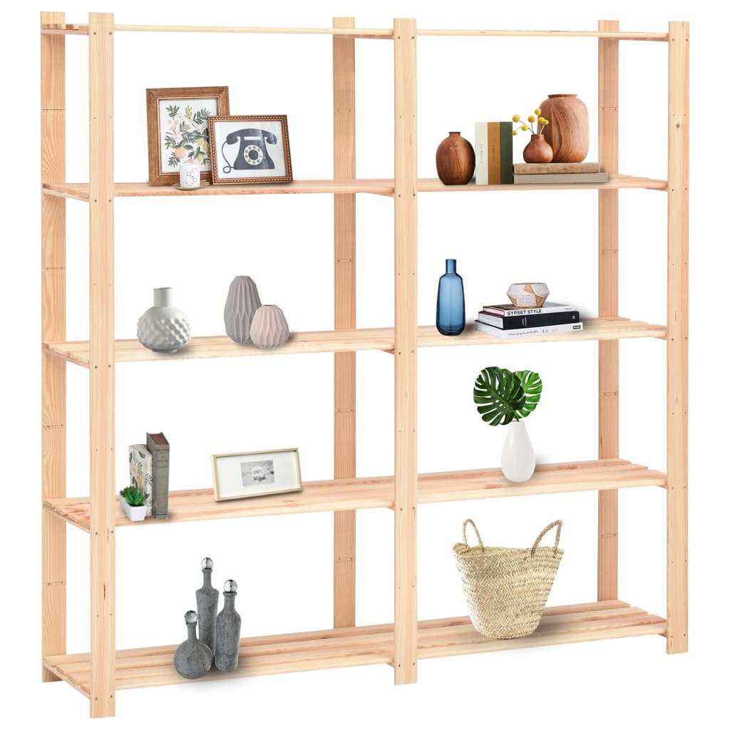 Pack-5-estanterias-Solid-5-niveles-natural-170x38x170-cm