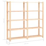 Pack-5-estanterias-Solid-5-niveles-natural-170x38x170-cm