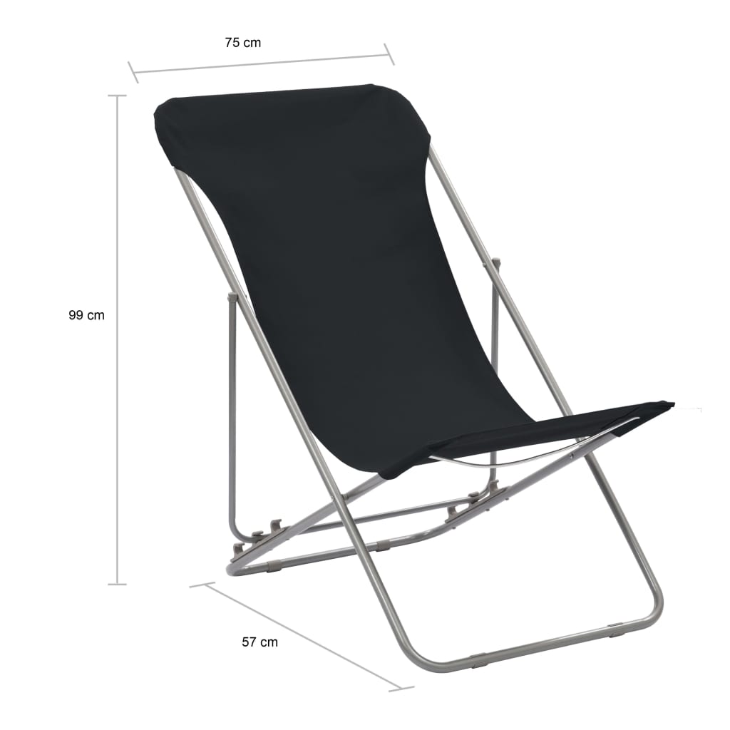 Pack-de-2-sillas-Bora-plegables-negro-99x75x57-cm