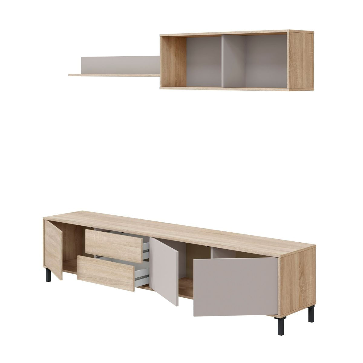 Composicion-de-salon-Myra-mueble-de-TV-y-modulo-superior-blanco-natural