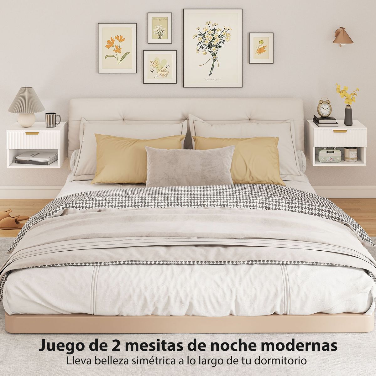 Pack-de-2-mesitas-de-noche-Berta-flotantes-con-estante-y-cajon-blanco