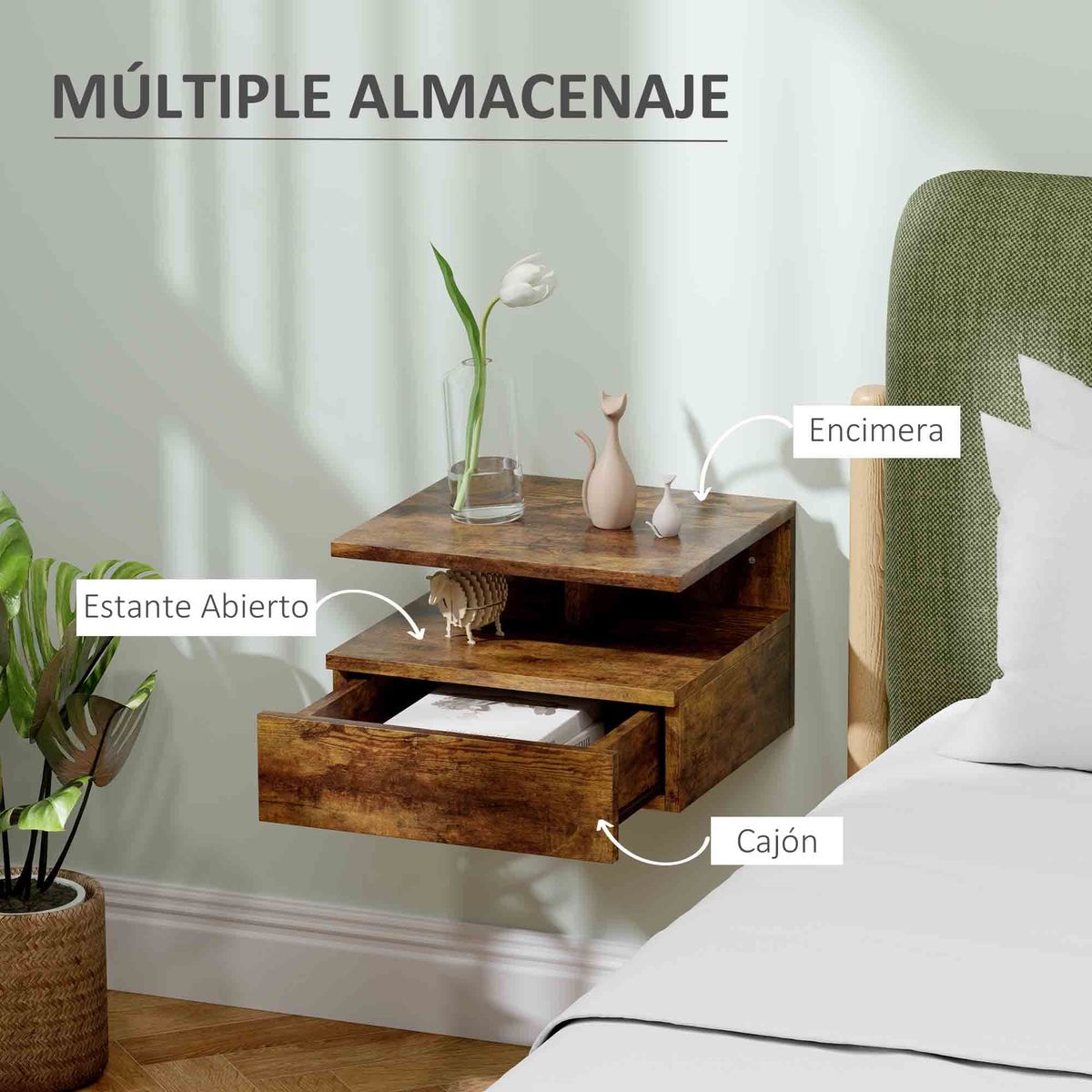 Pack-de-2-mesitas-de-noche-Berta-flotantes-con-estante-y-cajon-blanco