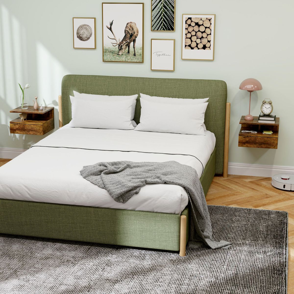 Pack-de-2-mesitas-de-noche-Berta-flotantes-con-estante-y-cajon-blanco
