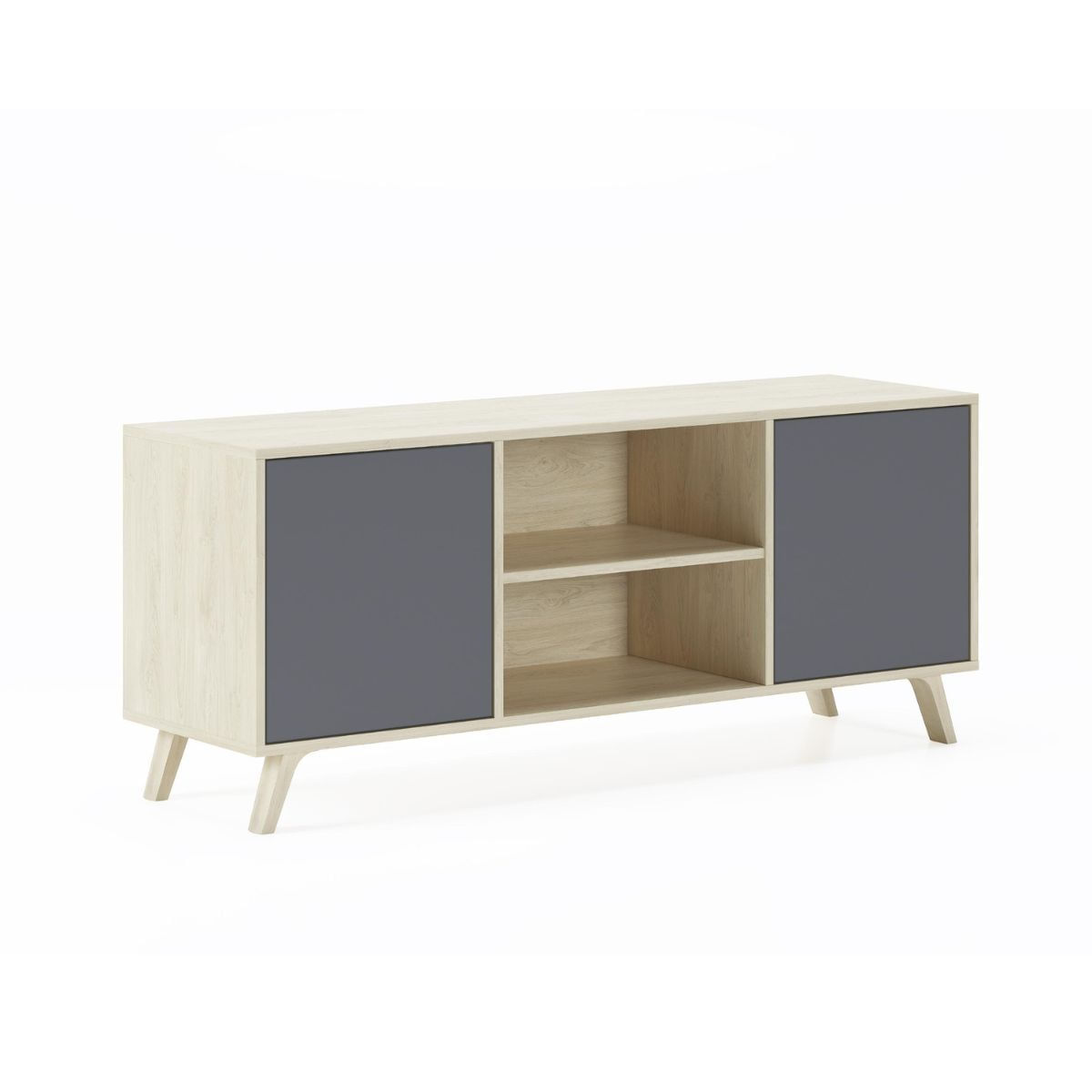 Mueble-de-TV-Wind-2-puertas-con-2-estantes-natural-gris-57x137x40-cm-