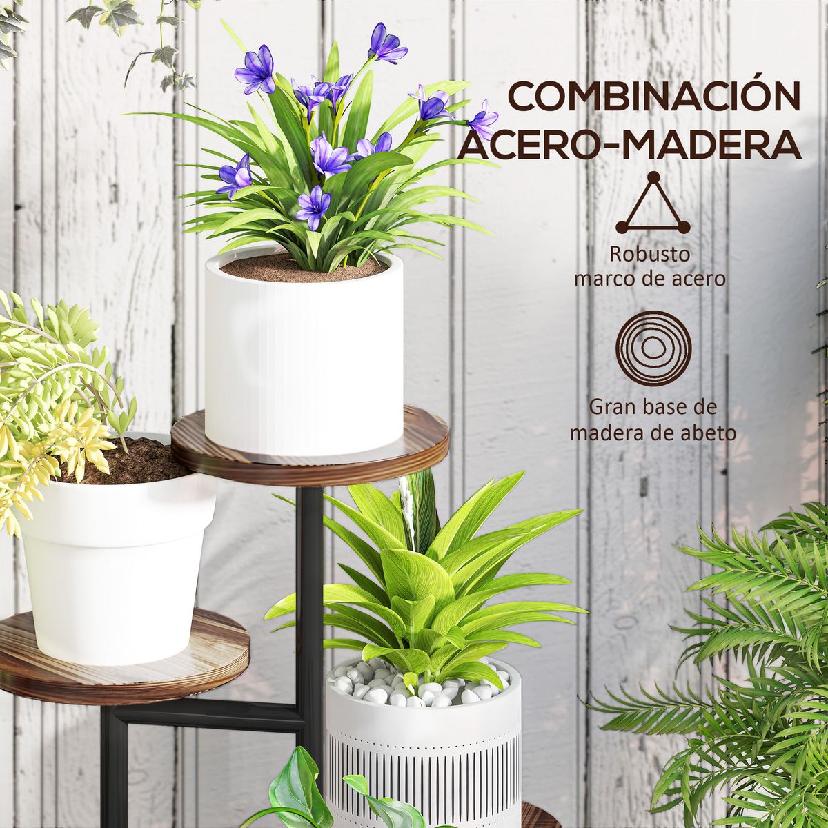 Soporte-para-plantas-Rizo-Outsunny-4-estantes-negro-marron-70x43x43-cm