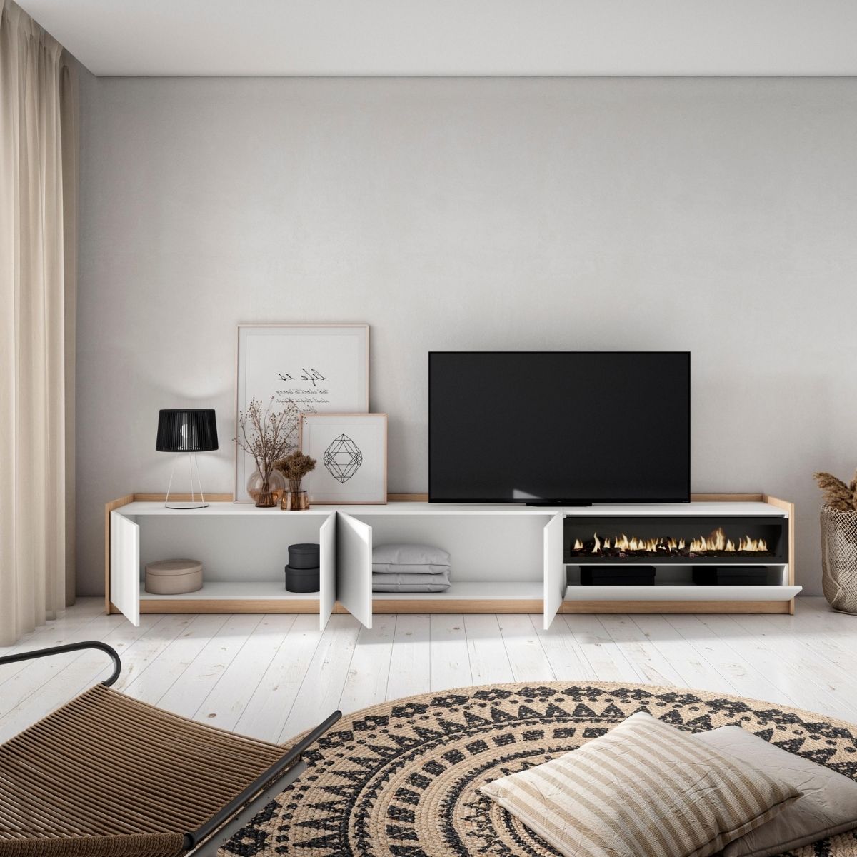 Mueble-de-TV-Kroma-3-armarios-con-chimenea-derecha-blanco-natural-495x3092x35-cm