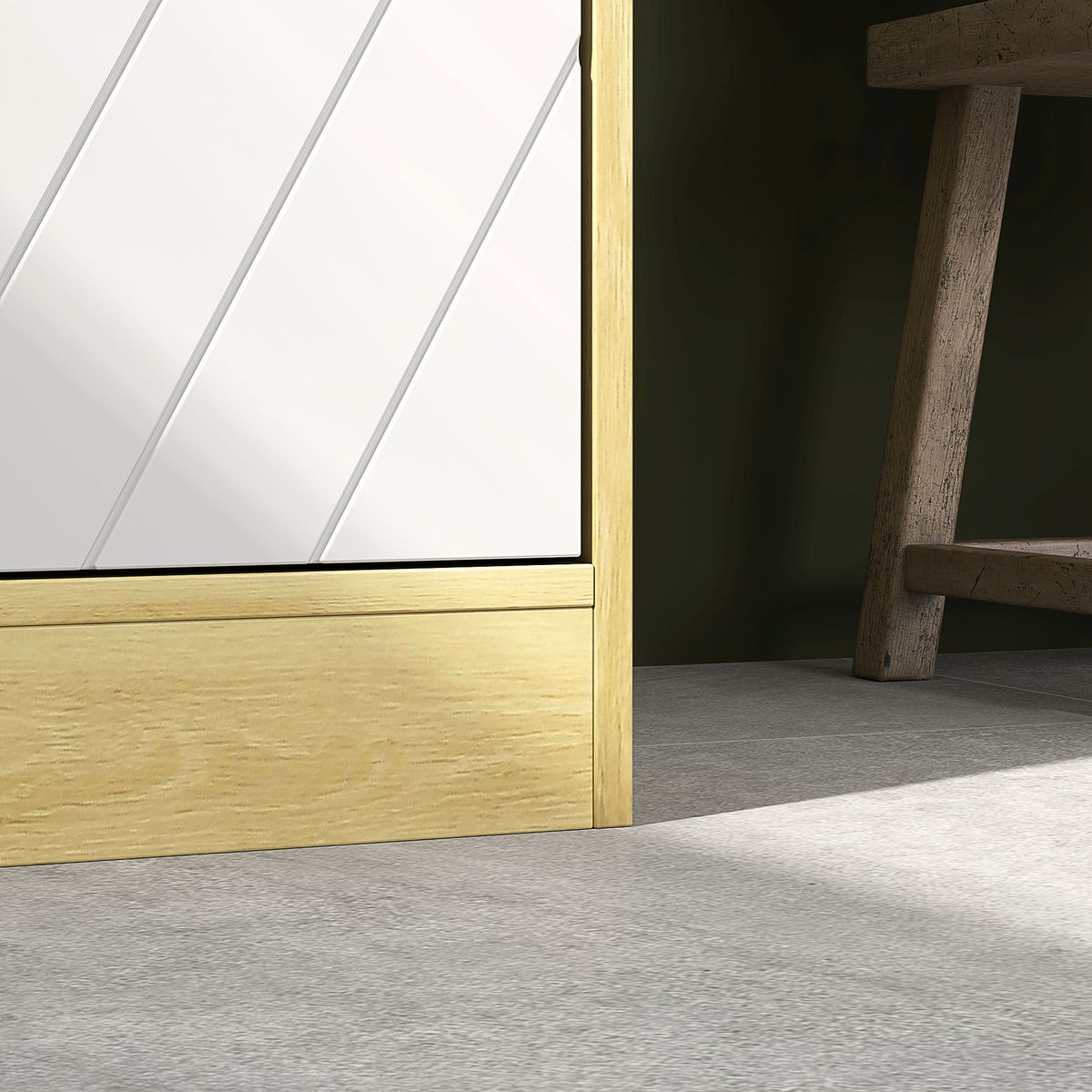 Armario-alto-para-baño-Homcom-2-armario---2-estantes-abiertos-blanco-natural-170x30x24-cm