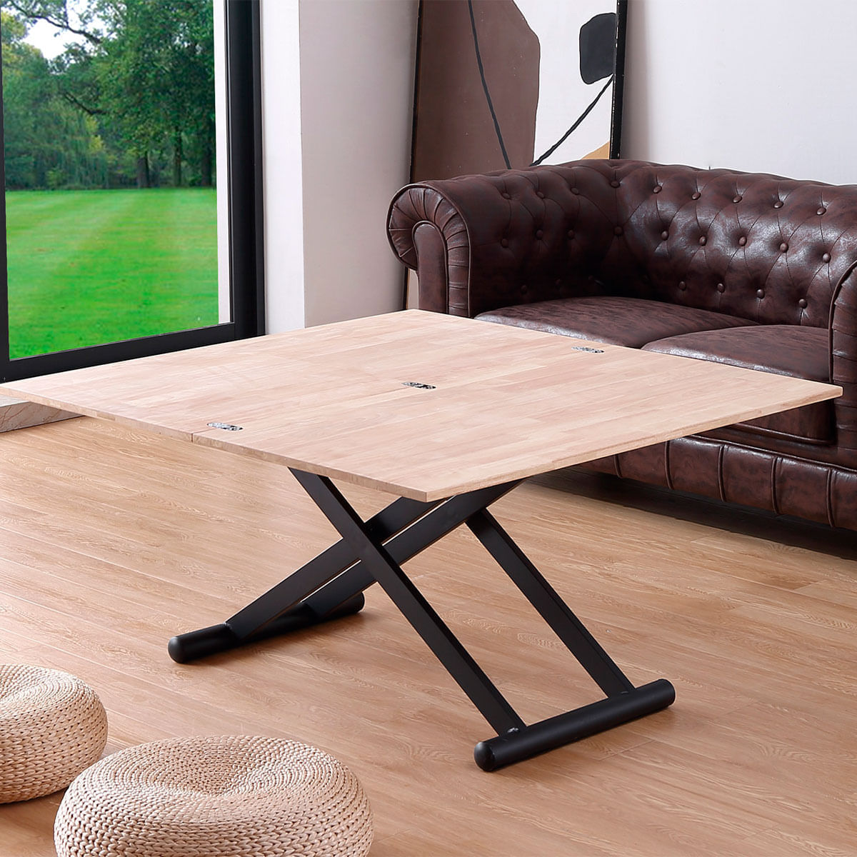 Mesa-de-centro-elevable-Natural-convertible-en-mesa-de-comedor-roble-Nordish-negro-49x110x57-cm--5
