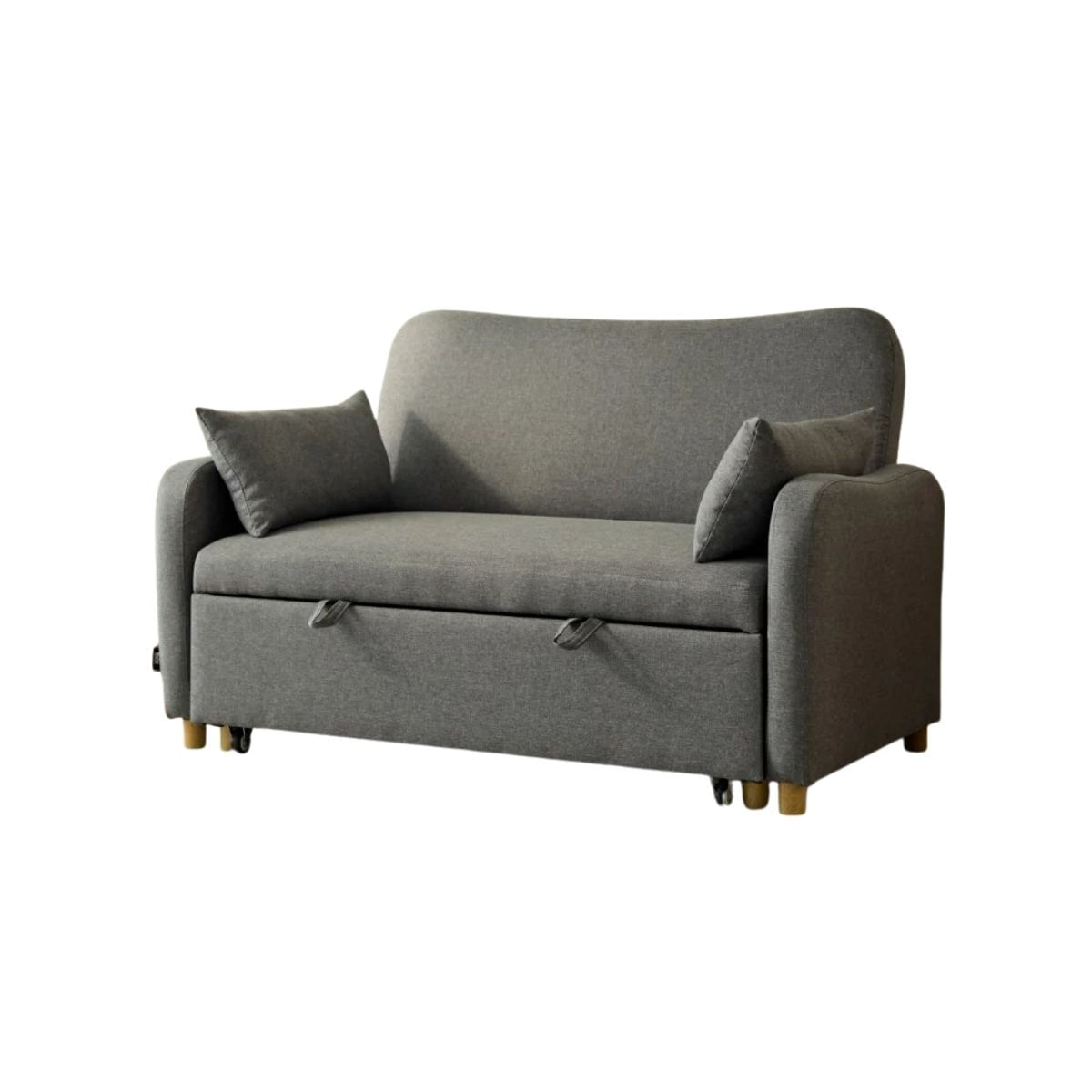 Sofa-cama-Buddy-2-plazas-con-cojines-gris-oscuro-87x137x100-cm