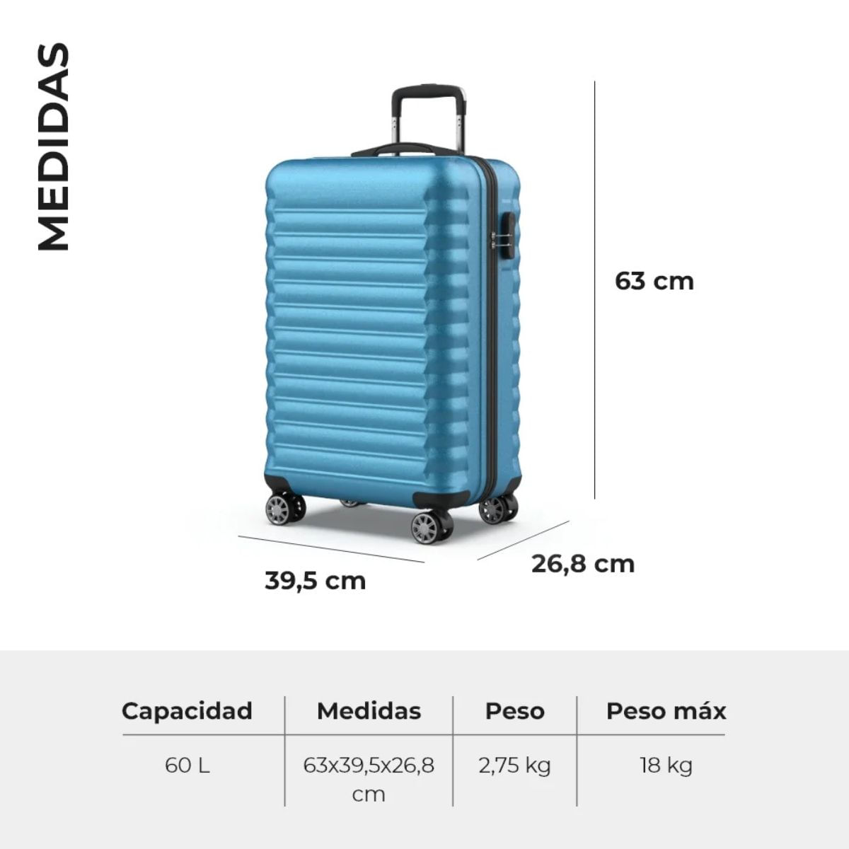 Maleta-de-viaje-Upfly-60L-ruedas-giratorias-ABS-azul-63×395×268-cm