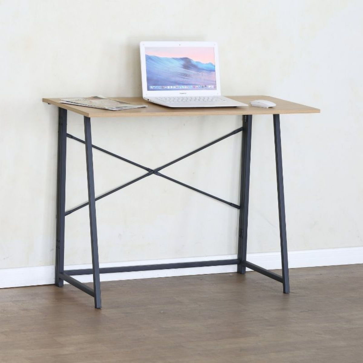 Escritorio-Heka-diseño-plegable-negro-natural-76x100x46-cm