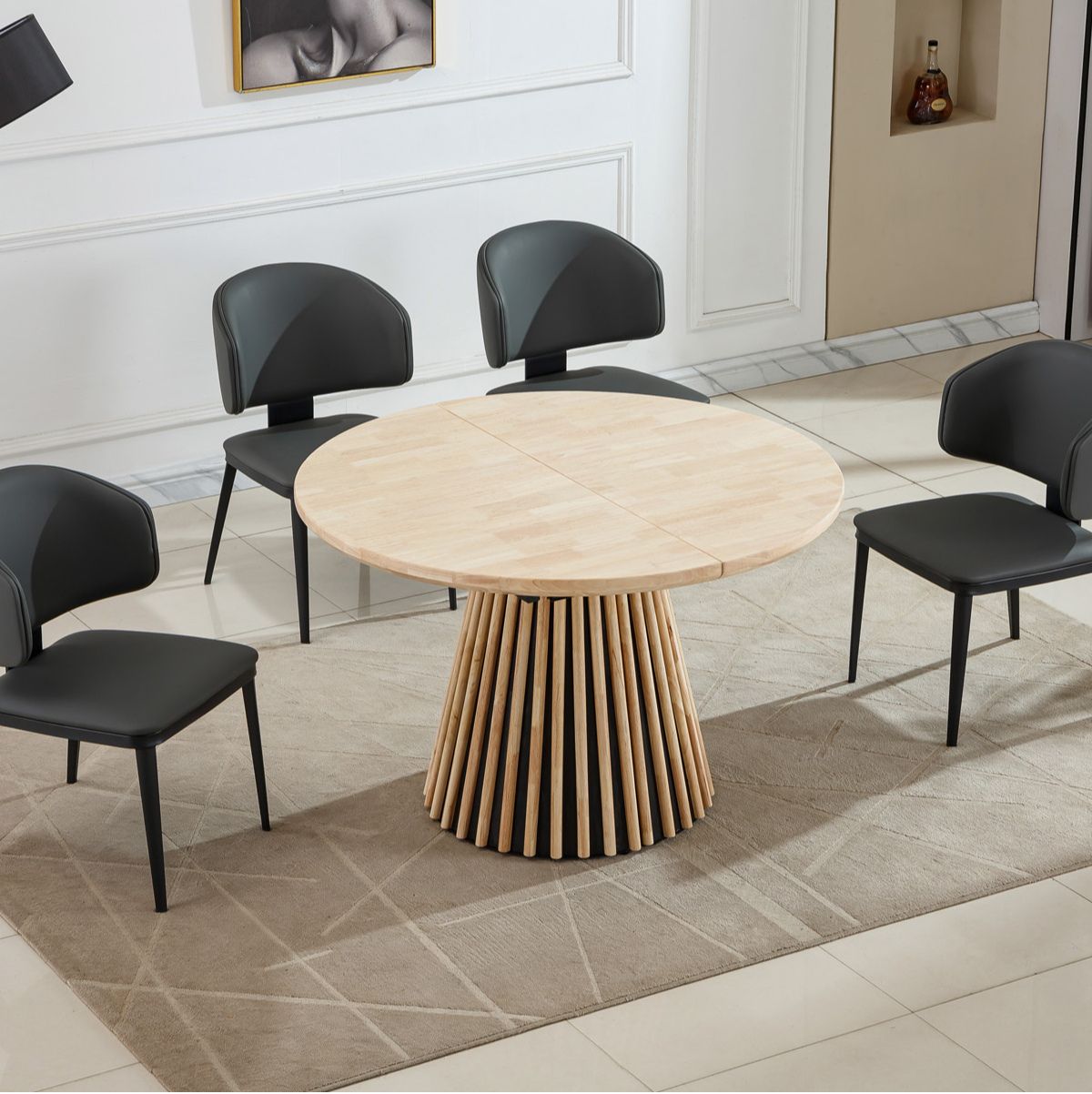 Mesa-de-comedor-Grove-redonda-extensible-nordish-76x120-160-200x120-cm-ambientada