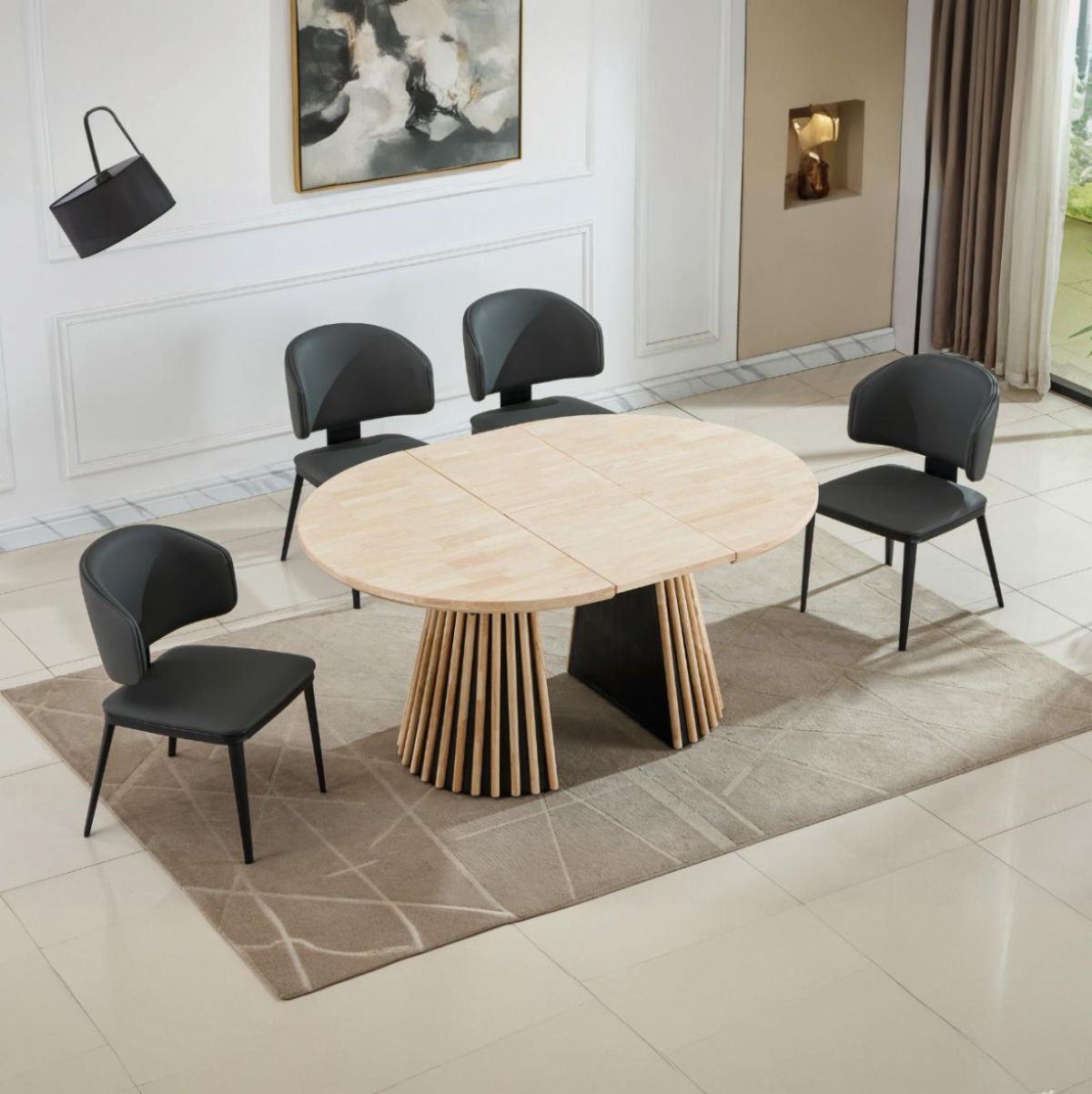Mesa-de-comedor-Grove-redonda-extensible-nordish-76x120-160-200x120-cm-ambientada-extendida-dos