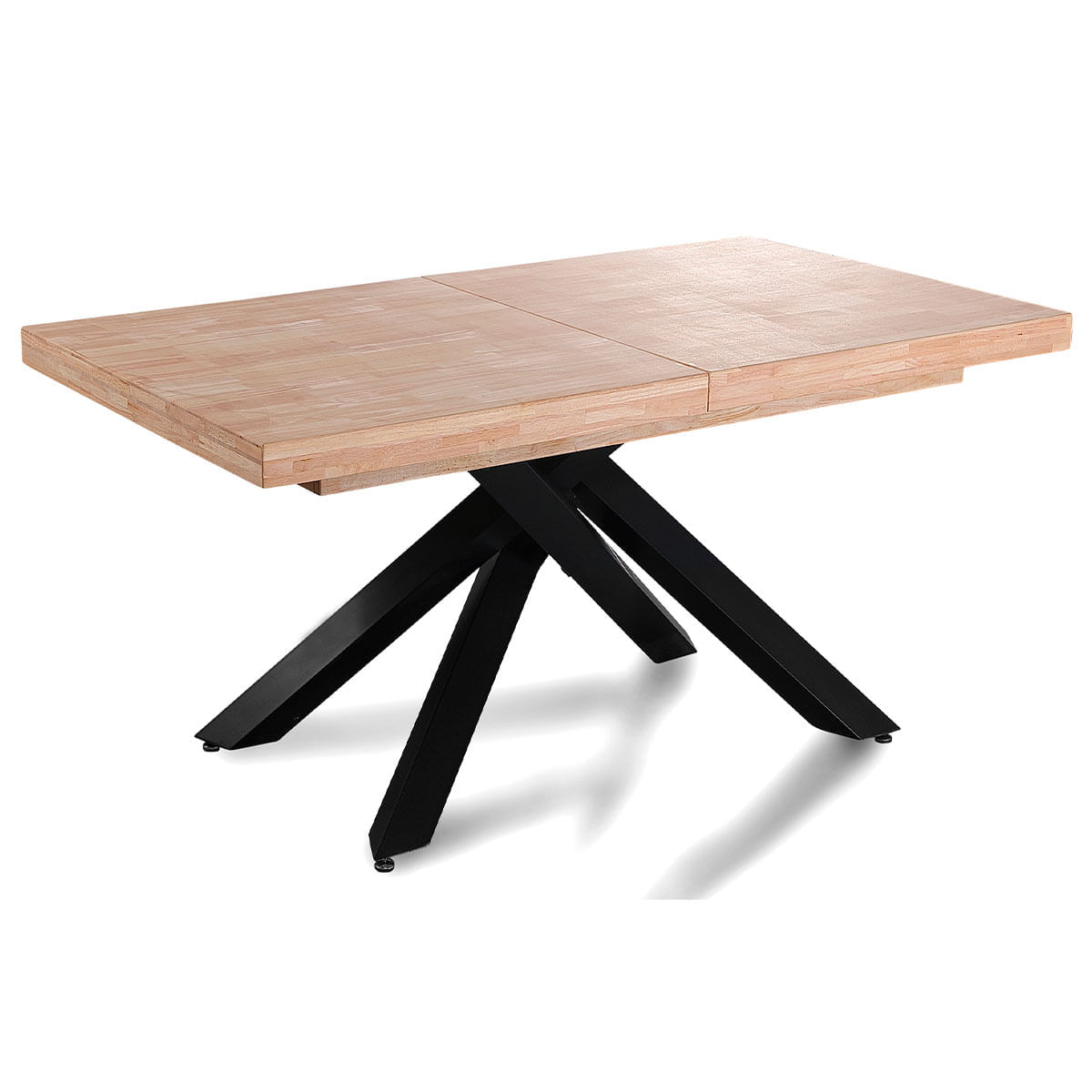 Mesa-de-comedor-Xena-extensible-forma-rectangular-roble-Nordish-negro-76x160-200-240x90-cm-