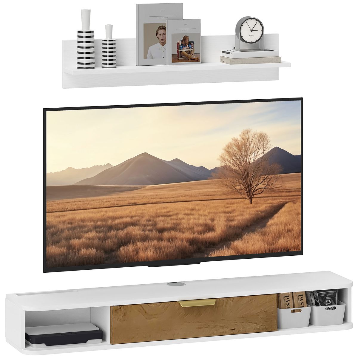 Composicion-de-salon-Nervos-con-modulo-superior-y-diseño-flotante-blanco