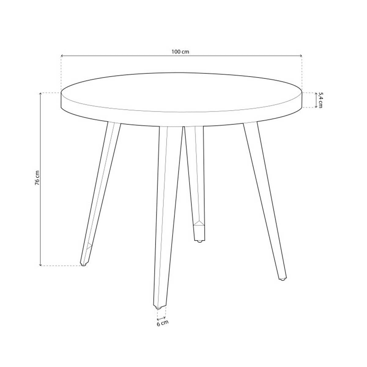 Mesa-de-comedor-Berg-forma-redonda-roble-Nordish-negro-76xØ100-cm-medidas
