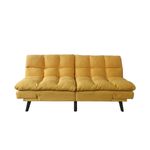 Sofa-cama-Cushion-sistema-clic-clac-amarillo-81x183x865-cm-fontal
